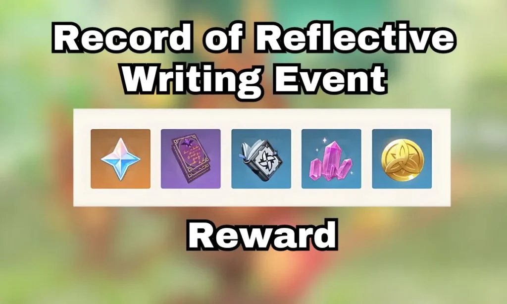 Genshin Impact Record of Reflective Writing Event