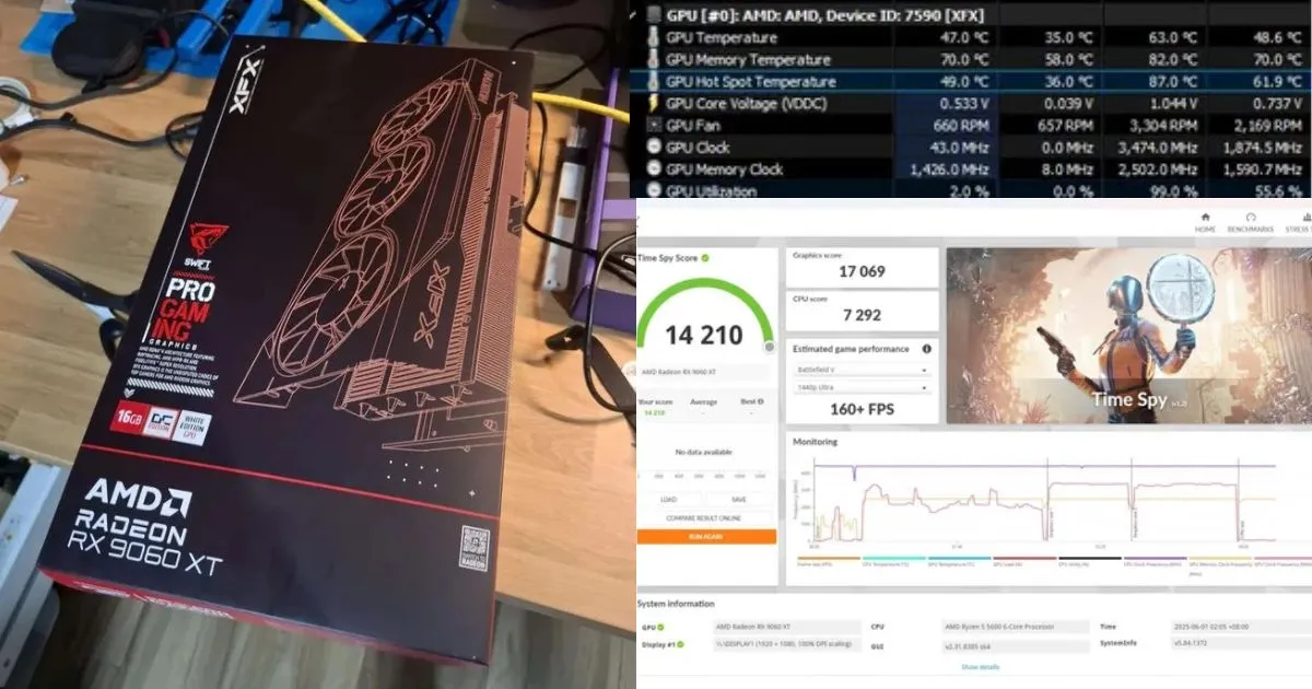 AMD Radeon RX 9060 XT Leaks Early - Overclocked To 3.47GHz, Matches RX ...