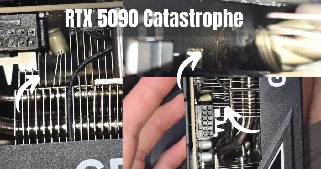 RTX 5090 Catastrophe - Capacitor Explosion Shreds Heatsink in Dramatic Failure