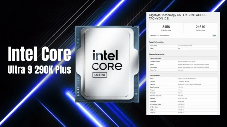 Intel Core Ultra 9 290K Plus Leaks in Benchmark, Showing Small Performance Uplift