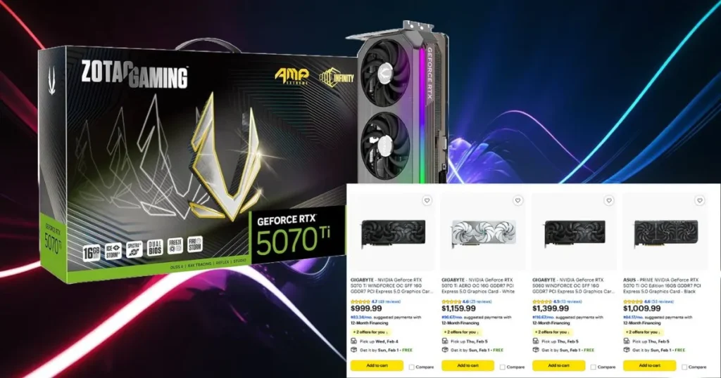 NVIDIA's RTX 5070 Ti Now Costs More Than an RTX 5080's MSRP in Chaotic Market