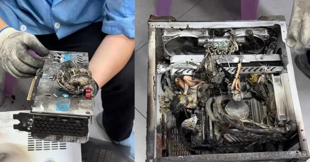This GeForce RTX 3070 survived a lightning strike and fire – and still boots