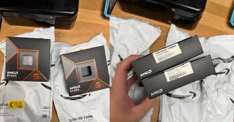 PC Shop Receives Two Empty Ryzen 5 9600X Boxes from Amazon Marketplace Seller